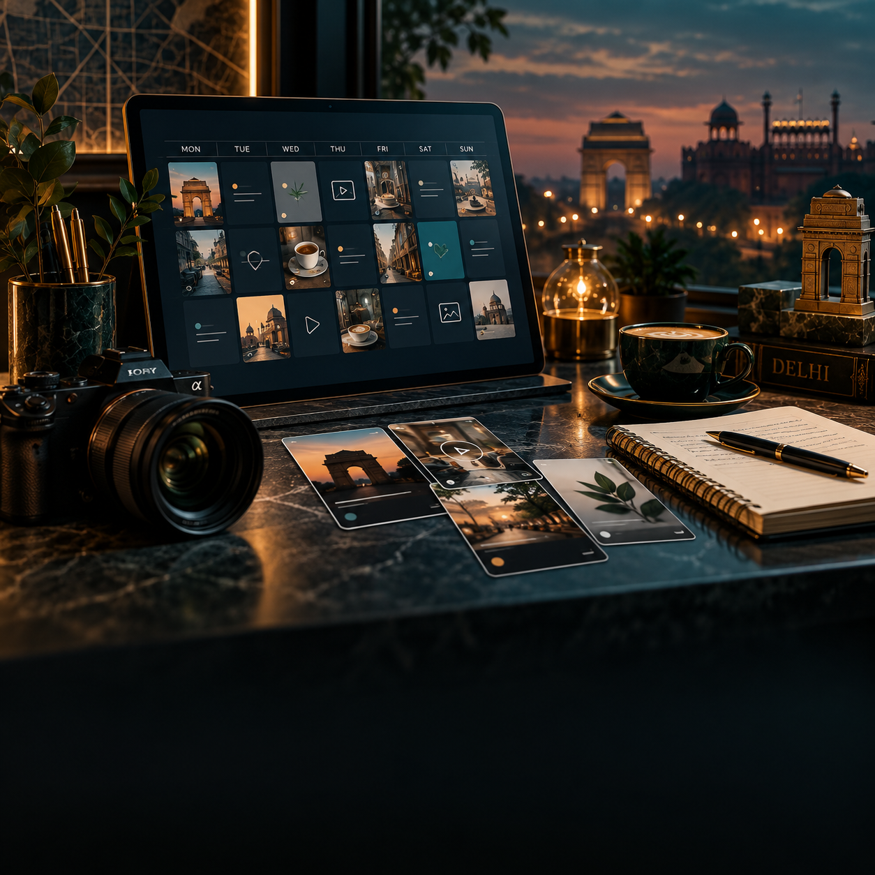 Marketing content and landing page