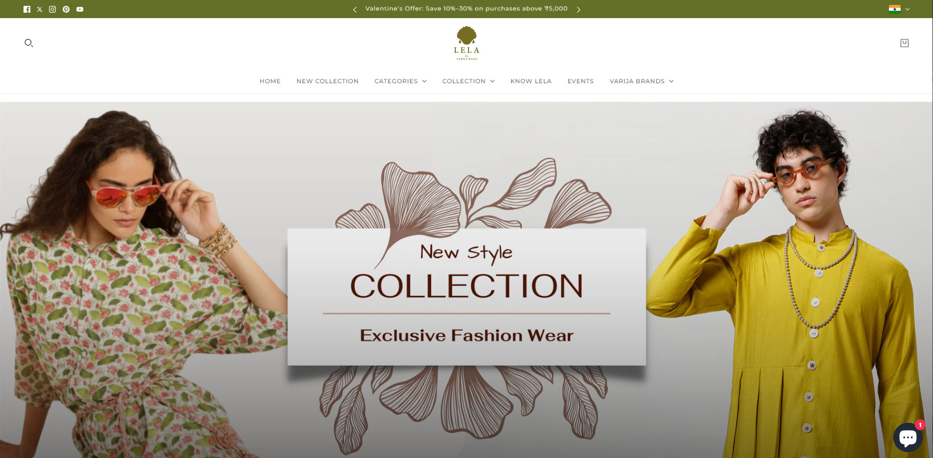 Lela ecommerce website