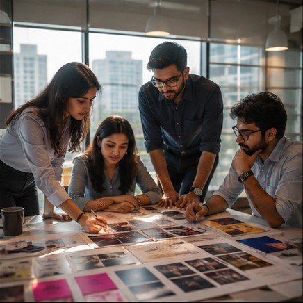 Gurugram branding team developing a visual identity