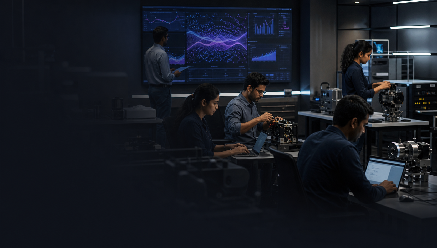 Indian technology team collaborating in a modern product lab