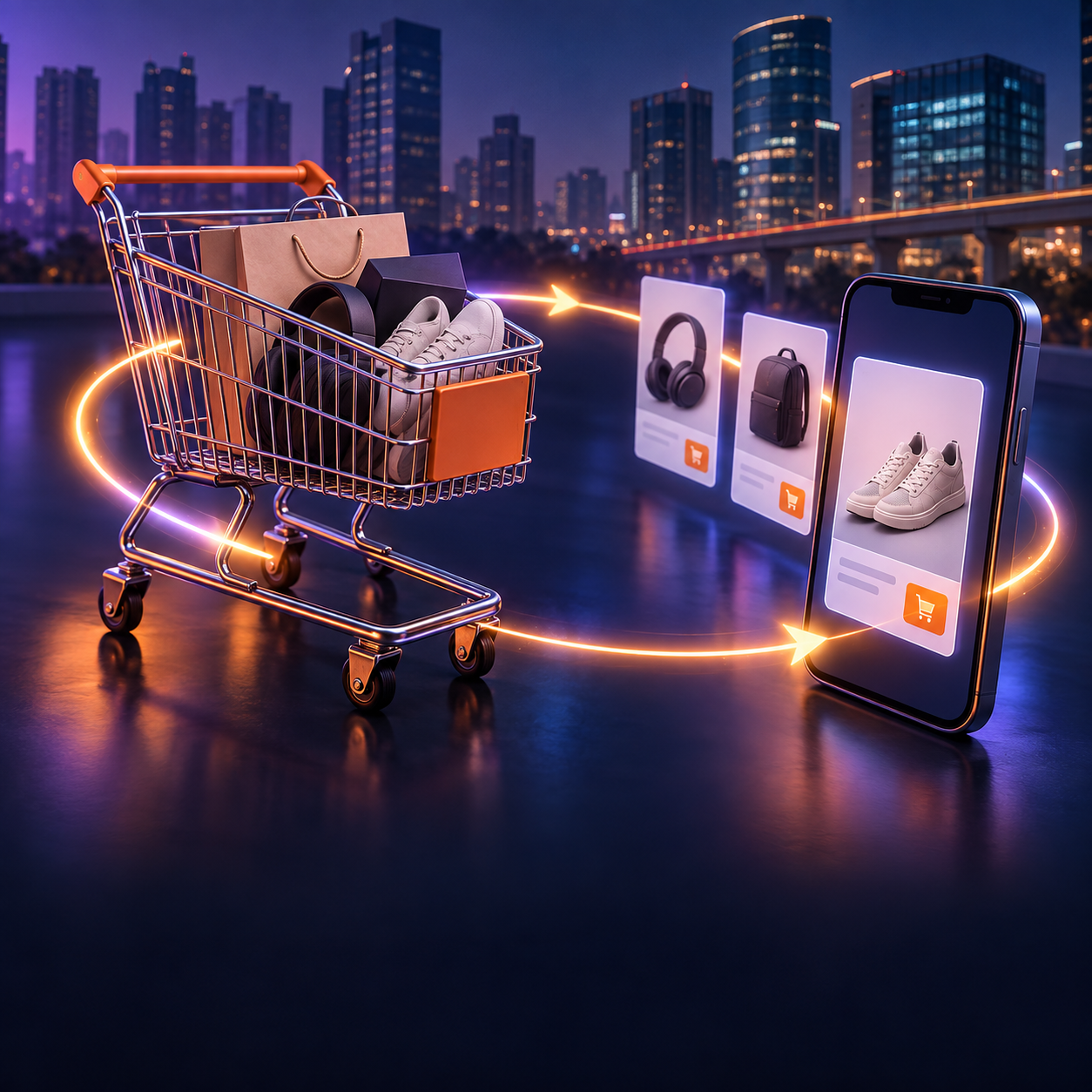 Remarketing audience journey concept