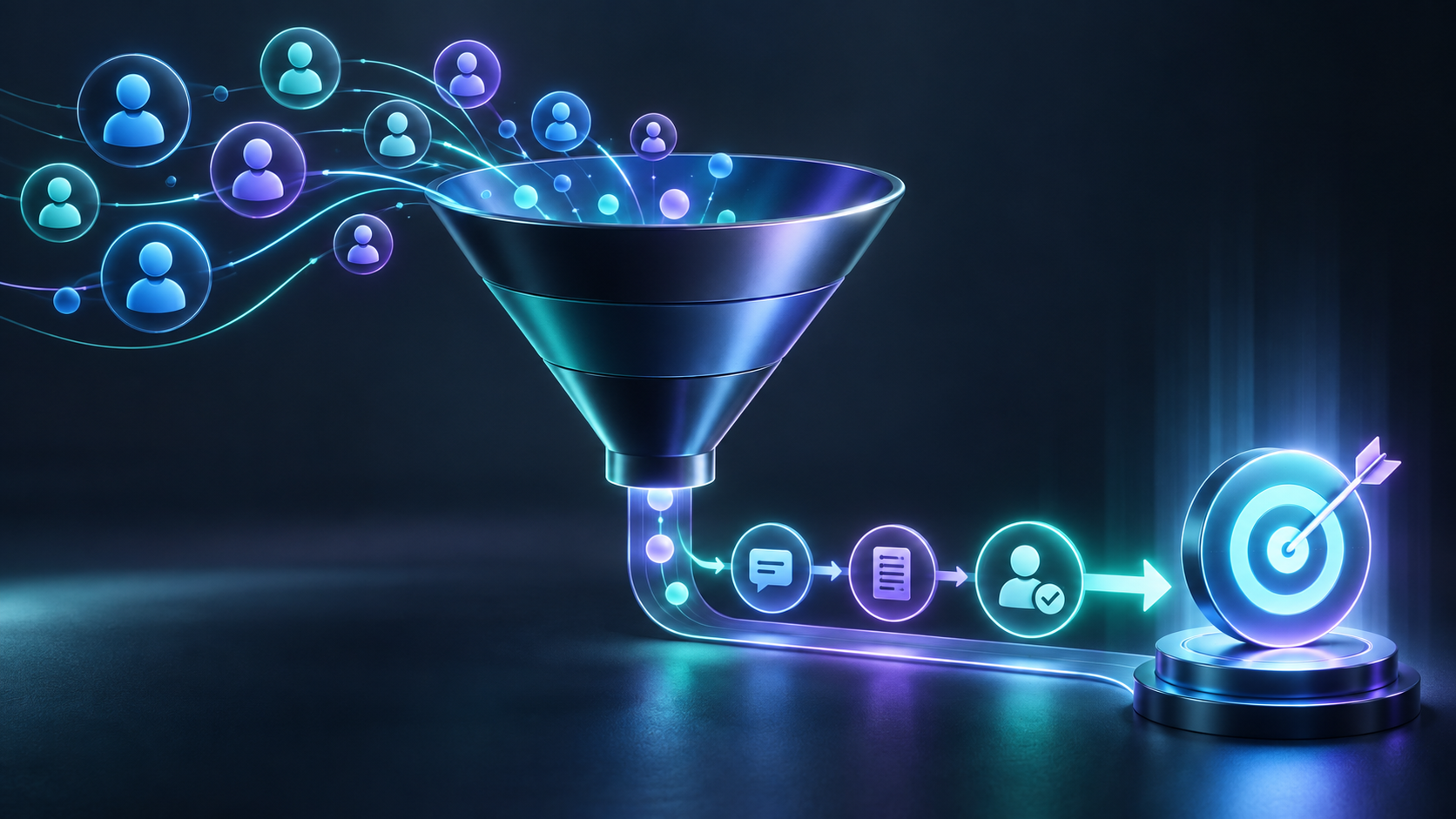 Lead generation funnel concept