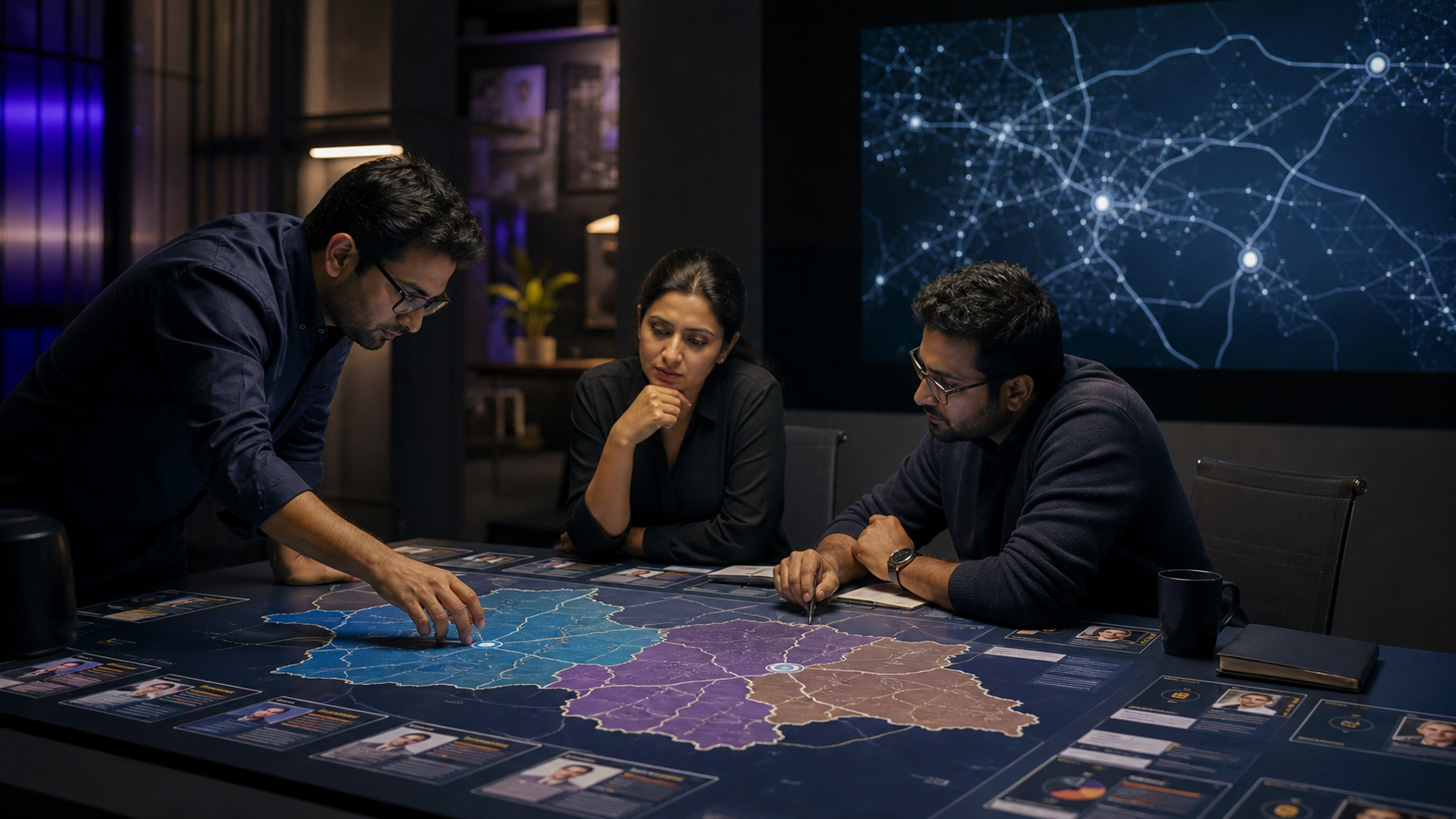 Indian strategy team analysing Delhi NCR markets and audience segments