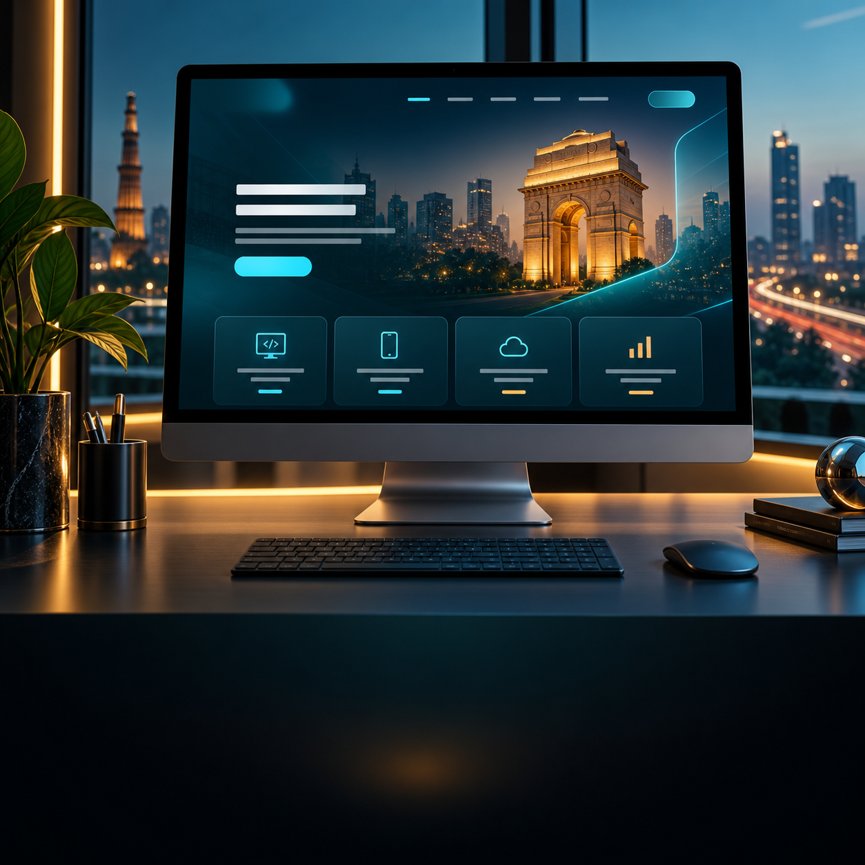 Corporate website design and development concept
