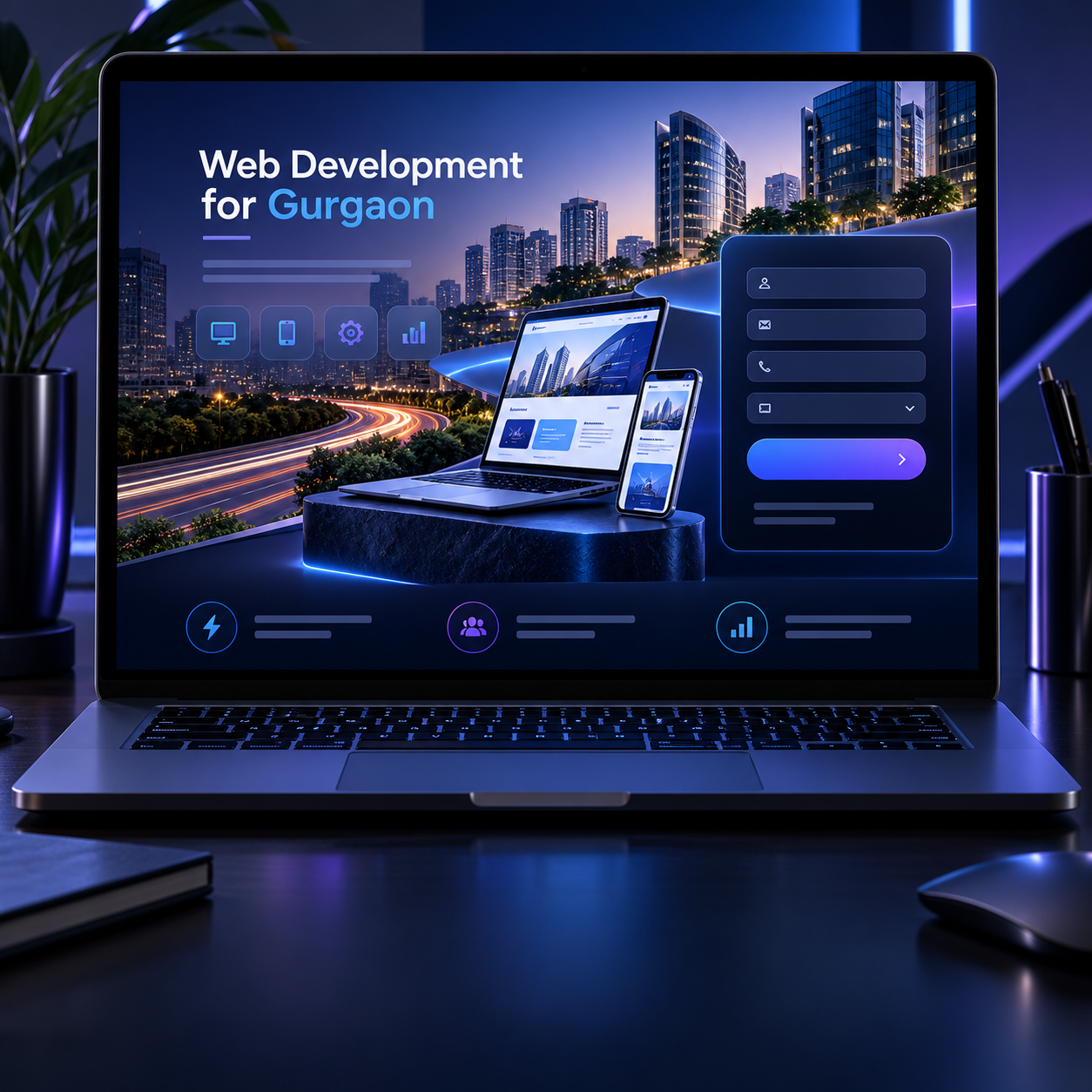 Marketing website design and campaign concept