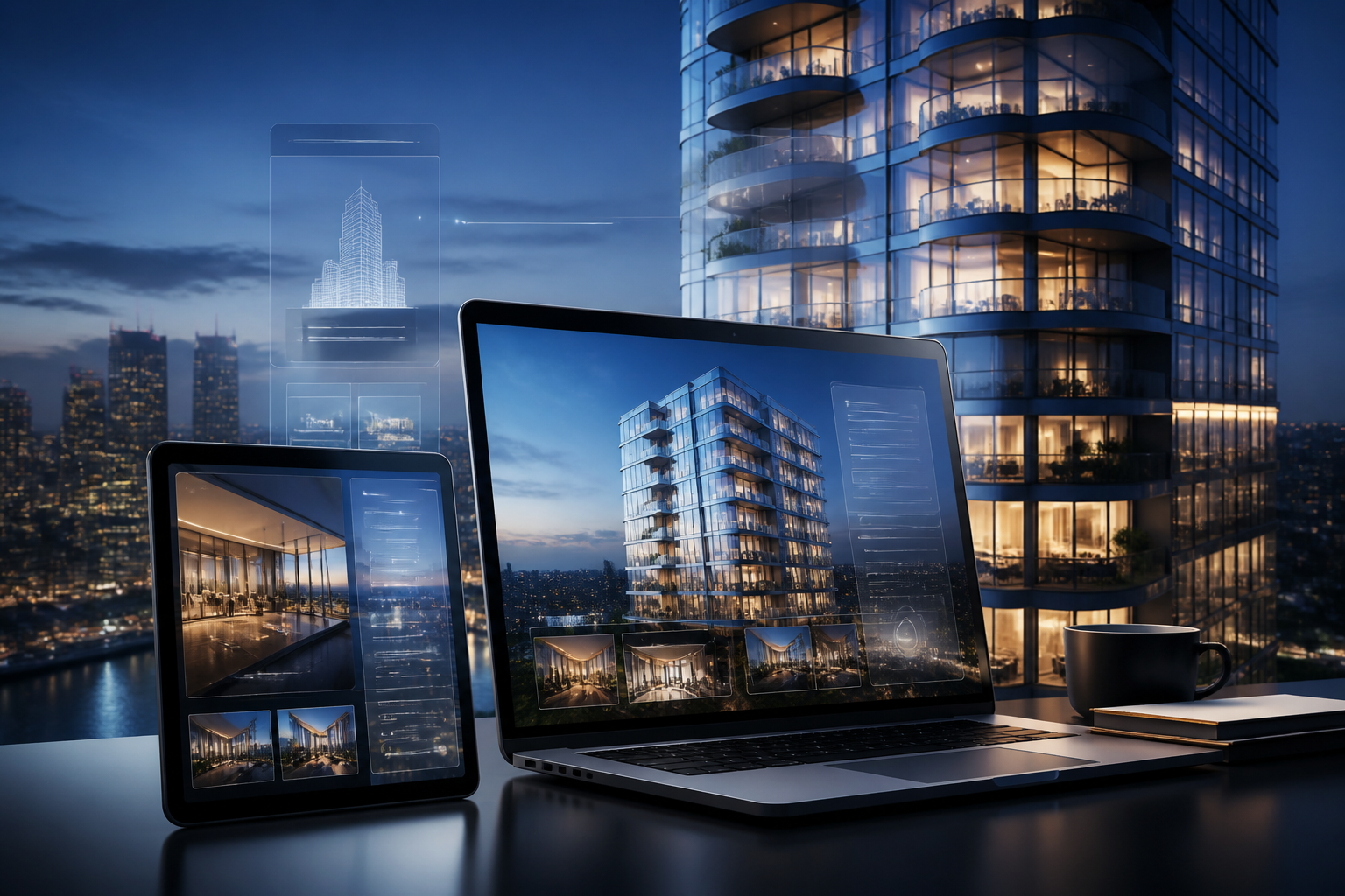 Real estate website design and development concept