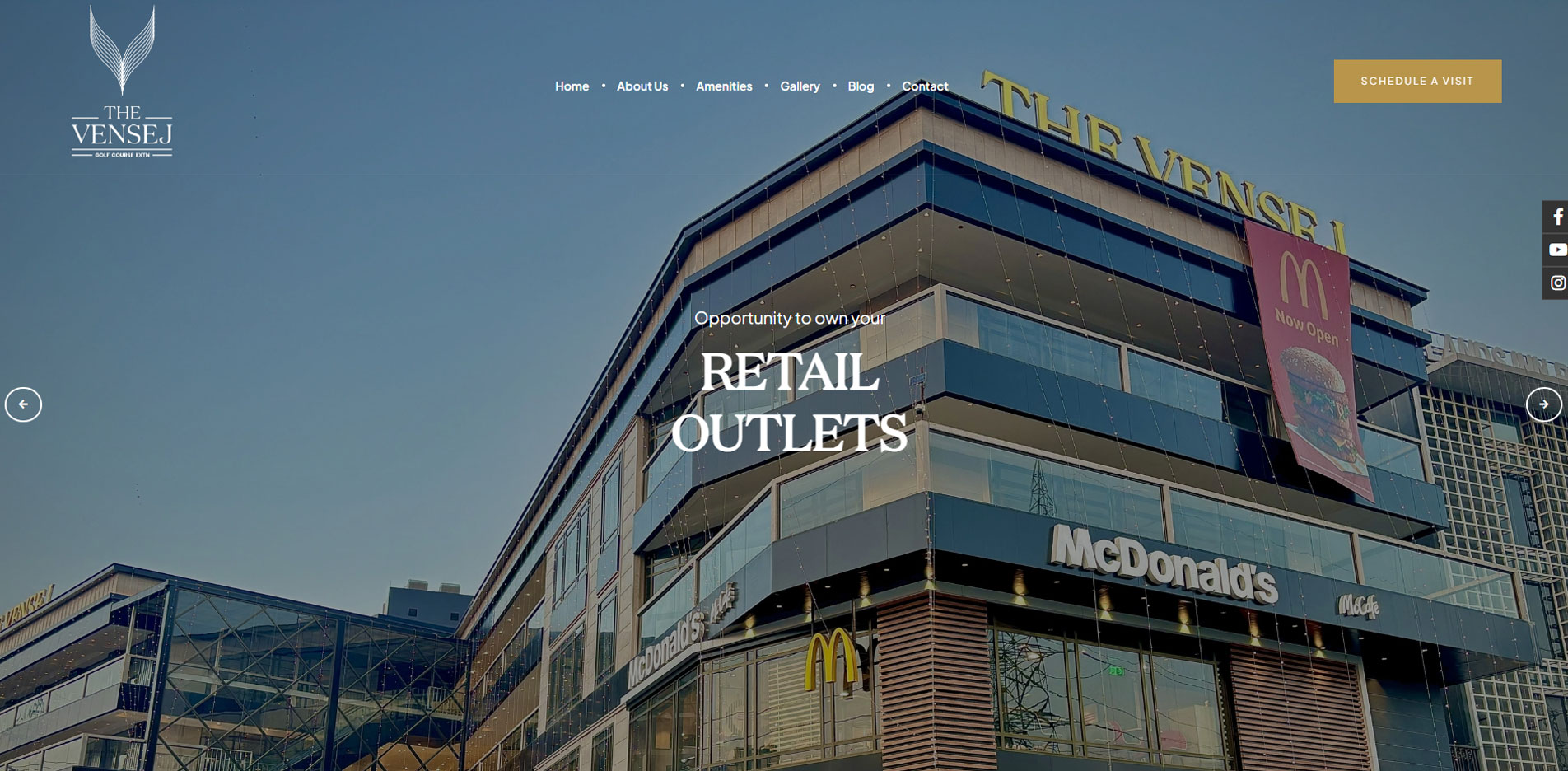 The Vensej Mall website screenshot