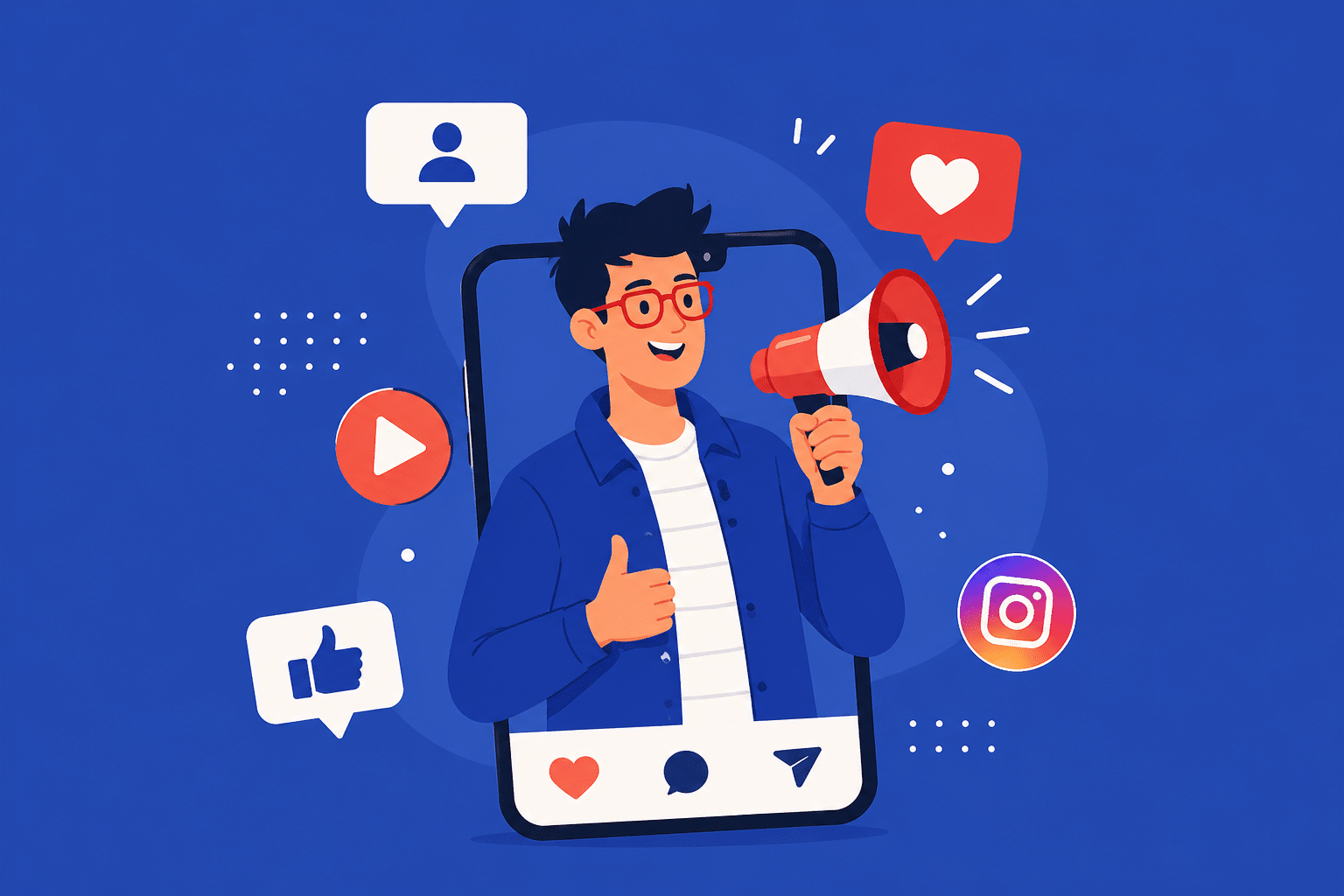 Influencer marketing company in Gurgaon showing a creator promoting brands through social media on mobile