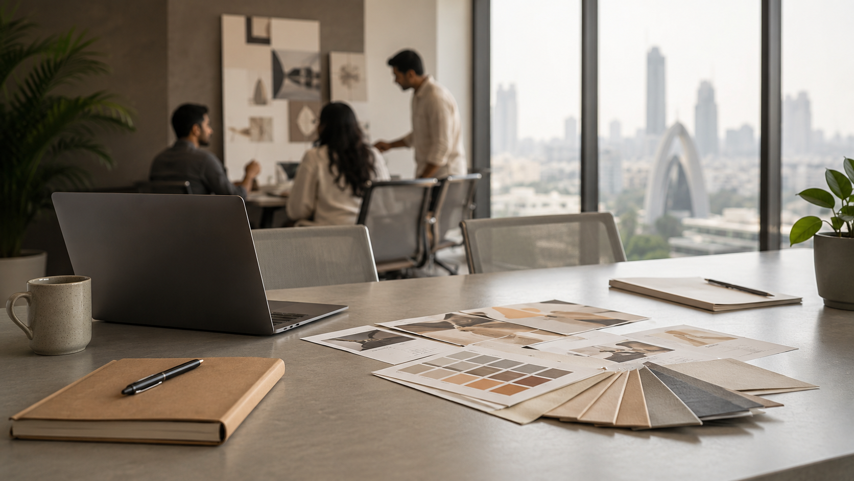 Top creative agency in Delhi NCR planning a brand strategy in a modern creative workspace