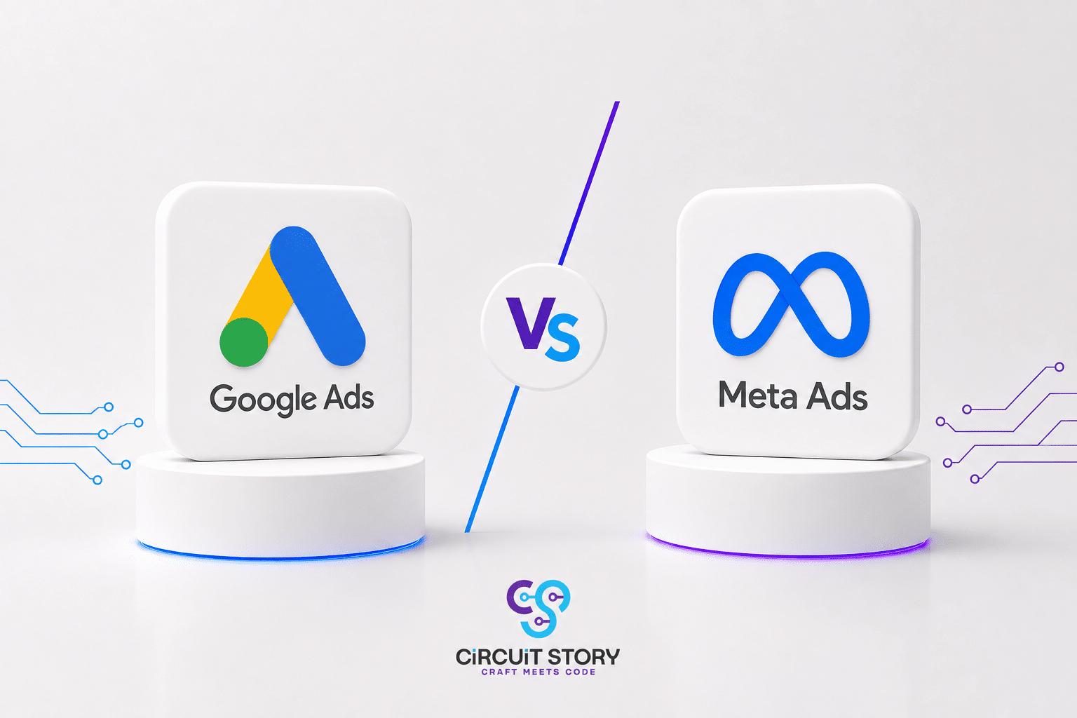 Google Ads vs Meta Ads 2026 comparison by the best marketing agency in Gurgaon.