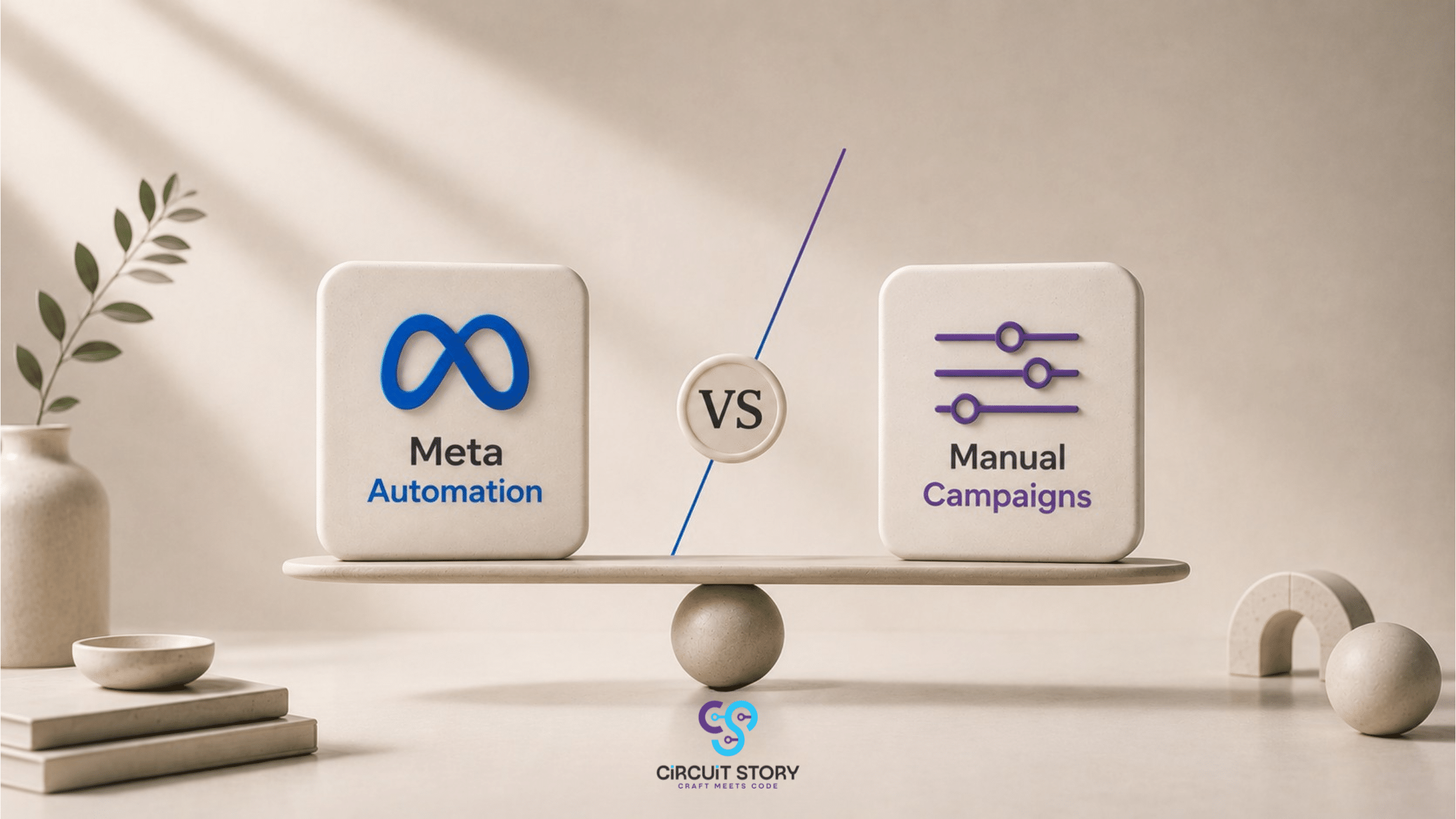 Meta Ads automation vs manual campaigns comparison by the best marketing agency in Gurgaon