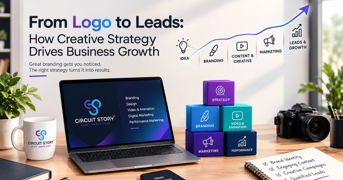 Top Marketing Agency In India helping businesses grow through creative branding, logo design, video animation, digital marketing, and lead generation by Circuit Story.