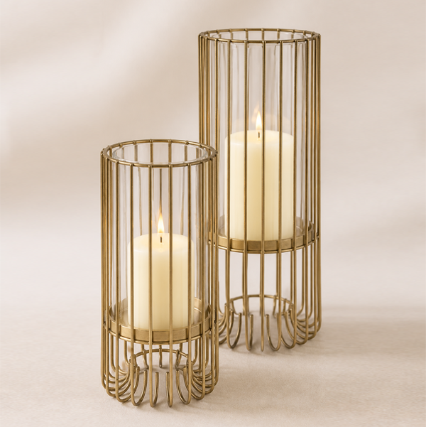 Metal Candle Holder Set